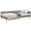 vidaXL Cadre de lit d'angle Taupe 100 x 200 cm tissu