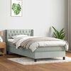 vidaXL Sommier &agrave; lattes de lit et matelas gris clair 100x220cm velours