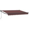 vidaXL Auvent r&eacute;tractable Marron 3,5 x 2 m Polyester et m&eacute;tal