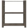 vidaXL Support de rangement &agrave; 3 niveaux gris 80x38x90 cm bois de pin