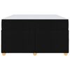 vidaXL Cadre de lit avec matelas Noir 120 x 200 cm tissu