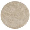 vidaXL Tapis ISTAN à poils longs aspect brillant beige Ø 120 cm