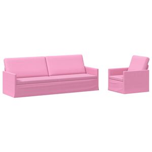 vidaXL Ensemble de Canap&eacute;s 2 pcs Rose Tissu