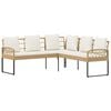 vidaXL Ensemble de canap&eacute; de jardin avec coussin 2 pcs Naturel Acier