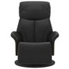 vidaXL Fauteuil inclinable avec repose-pieds noir similicuir