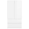 vidaXL Armoire Blanc Brillant 79,5 x 49 x 156 cm Bois d&rsquo;ing&eacute;nierie
