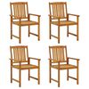 vidaXL Chaises de jardin lot de 4 Bois d'acacia solide