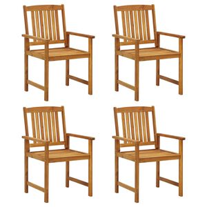 vidaXL Chaises de jardin lot de 4 Bois d'acacia solide