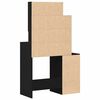 vidaXL Coiffeuse Ch&ecirc;ne noir 80 x 35 x 132 cm Bois d'ing&eacute;nierie