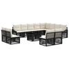 vidaXL Ensemble de canap&eacute; de jardin 13 pc Noir et blanc cr&egrave;me