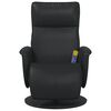 vidaXL Fauteuil inclinable de massage repose-pieds noir similicuir