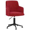 vidaXL Chaise pivotante de bureau Rouge bordeaux Velours