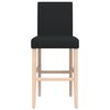 vidaXL Chaises de bar lot de 2 bois massif d'h&eacute;v&eacute;a et tissu