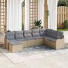 vidaXL Ensemble de canap&eacute; de jardin 8 pcs beige et gris clair
