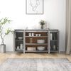 vidaXL Buffet Sonoma gris 135x41x75 cm Bois d'ing&eacute;nierie