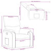 vidaXL Fauteuil inclinable en tissu noir