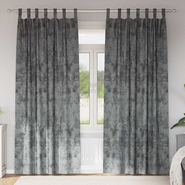 vidaXL Rideaux en velours 2 pcs Gris 260 x 140 cm Velours