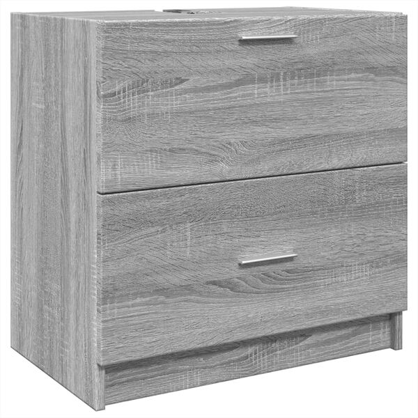 vidaXL Meuble d'&eacute;vier sonoma gris 59x37x59 cm bois d'ing&eacute;nierie