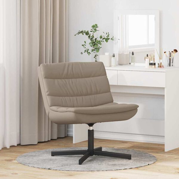 vidaXL Chaise pivotante Cappuccino 63 x 75 x 76 cm PU