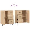 vidaXL Buffet ch&ecirc;ne sonoma 69,5x34x90 cm bois d'ing&eacute;nierie