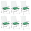 vidaXL Coussins de chaise lot de 6 vert 50x50x7 cm tissu oxford
