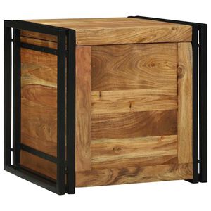 vidaXL Bo&icirc;te de rangement Marron et Noir 50 x 50 x 50 cm