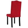 vidaXL Chaises &agrave; manger lot de 6 rouge bordeaux velours