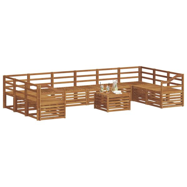 vidaXL Ensembles de canap&eacute;s Naturel Bois d'Acacia Massif