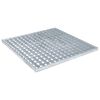 vidaXL Grille Argent 50 x 50 x 2 cm Acier galvanis&eacute; &agrave; chaud