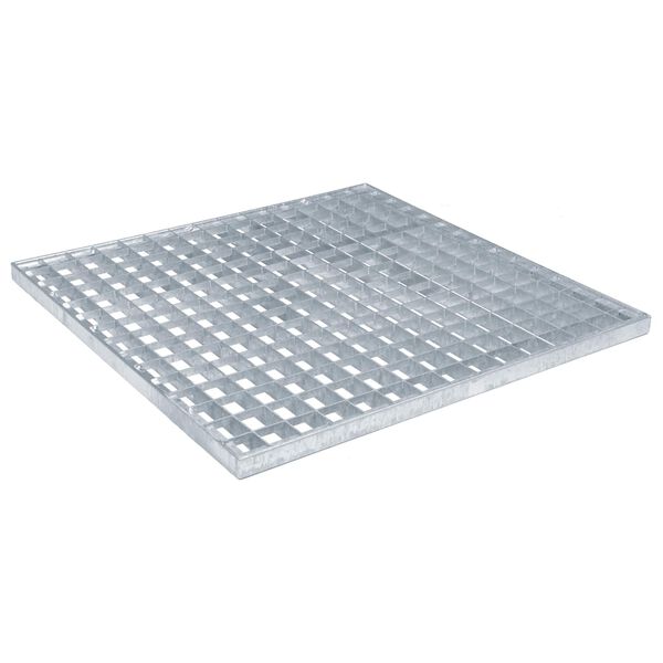 vidaXL Grille Argent 50 x 50 x 2 cm Acier galvanis&eacute; &agrave; chaud