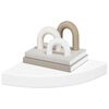 vidaXL &Eacute;tag&egrave;res d'angle flottantes 2 pcs blanc 25x25x3,8 cm MDF