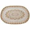 vidaXL Tapis de surface Naturel avec impression blanche 122 x 183 cm
