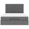 VidaXL Cadre de lit ottoman avec matelas gris foncé 140x200 cm tissu