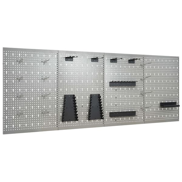 vidaXL Panneaux perforés muraux 4 pcs 40x58 cm Acier