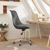 vidaXL Chaise pivotante de bureau Gris fonc&eacute; Tissu