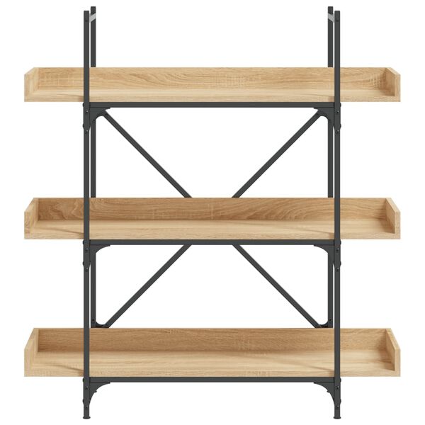 vidaXL Bibliothèque à 3 niveaux chêne sonoma 100x33x108,5 cm