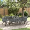 vidaXL Ensemble de salle &agrave; manger pour jardin avec coussin 9 pcs Gris