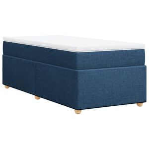 vidaXL Sommier &agrave; lattes de lit avec matelas Bleu 80x200 cm Tissu