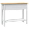 vidaXL Table console Gamme Corona Pin mexicain Blanc 90x34,5x73 cm