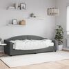 vidaXL Lit de jour avec matelas gris foncé 80x200 cm tissu