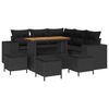 vidaXL Ensemble de canap&eacute; de jardin 9 pc 8-Nombre de places Noir