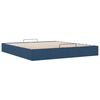 VidaXL Cadre de lit ottoman sans matelas bleu 200x200 cm tissu