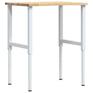 vidaXL Établi 80x60x(71,5-98) cm bois de chêne massif