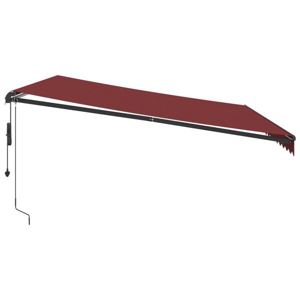 vidaXL Auvent r&eacute;tractable automatique bordeaux 450x350 cm