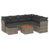 vidaXL Salon de jardin 8 pcs avec coussins gris r&eacute;sine tress&eacute;e