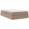 vidaXL Lit avec rangement et matelas Cappuccino 120 x 190 cm