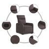 vidaXL Fauteuil inclinable marron fonc&eacute; tissu