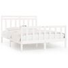 vidaXL Cadre de lit sans matelas blanc bois de pin massif 150x200 cm
