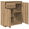 vidaXL Buffet avec tiroir ch&ecirc;ne artisanal 71x35x84 cm bois ing&eacute;nierie