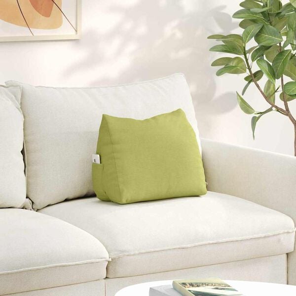 vidaXL Coussin de Dos Vert clair 45 x 20 x 35 cm tissu